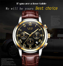 Load image into Gallery viewer, Men&#39;s Leather Sports Watch - Waterproof 30M, Alloy Case
