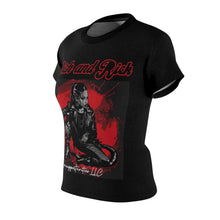 Load image into Gallery viewer, R&amp;RH Luiiloviie Bold Women&#39;s Red and Black Tee - &#39;Rich and Rich&#39; Graphic T-Shirt for Fashion-Forward Individuals
