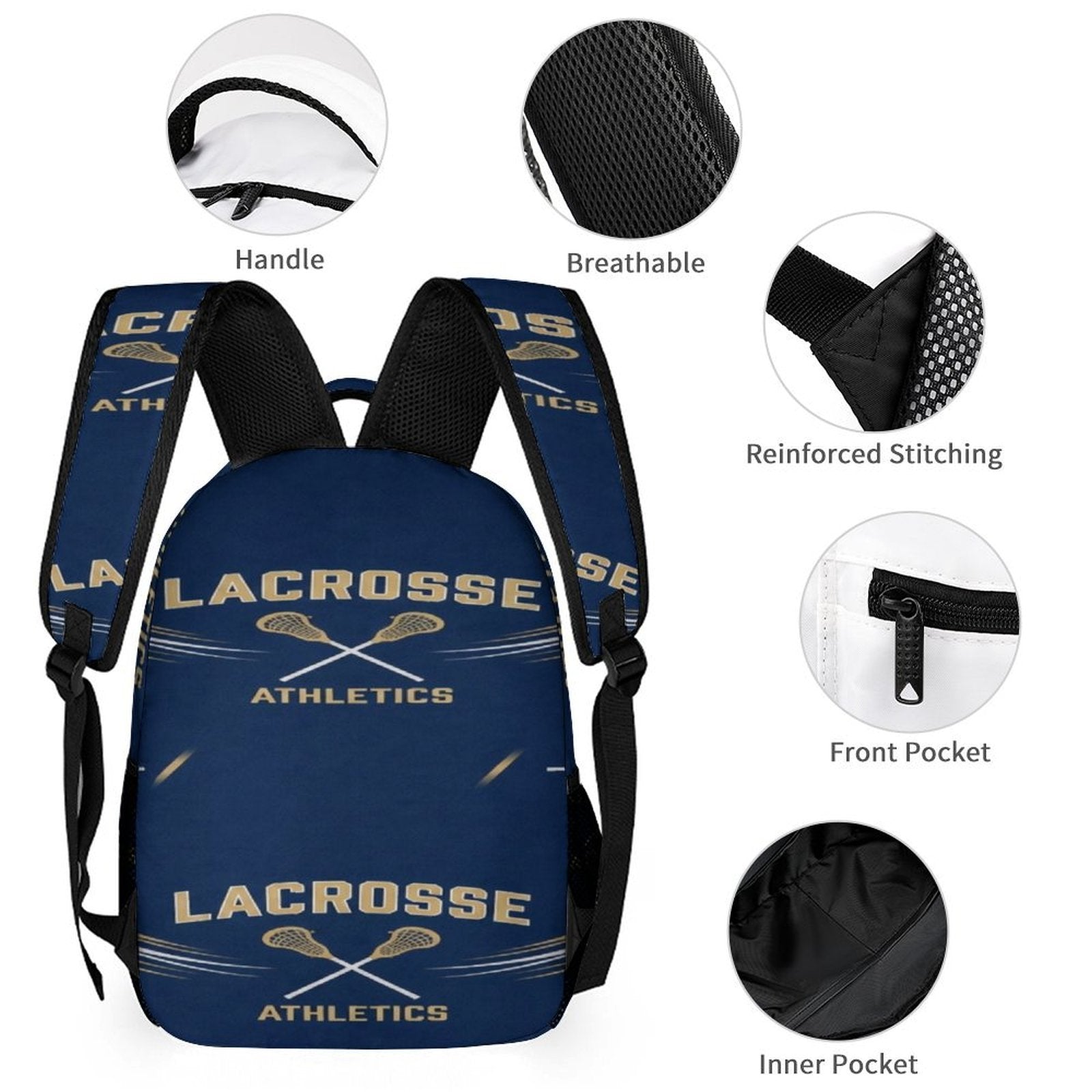Rich and Rich Sport Utility Lacrosse Backpack 3 Piece Set Combination