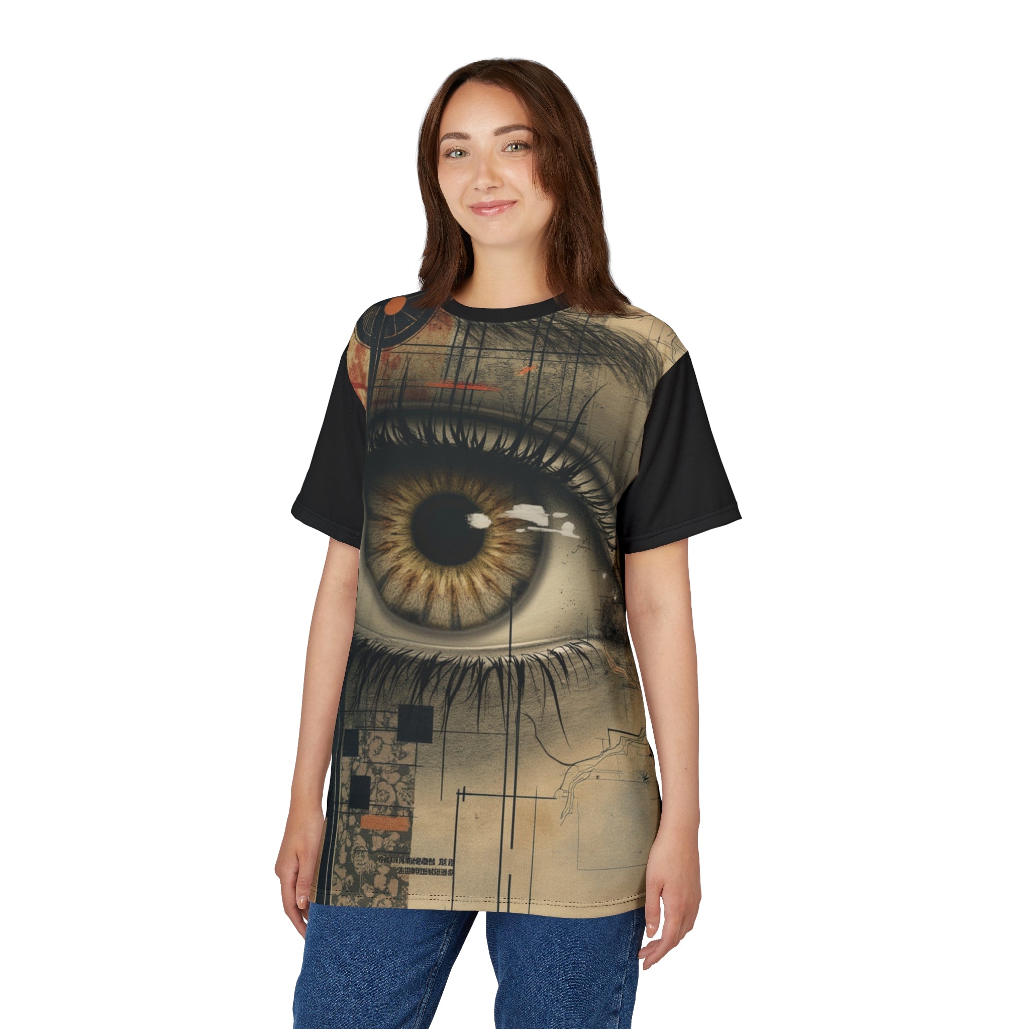 Eye-Catching Unisex Tee, Artistic Graphic Shirt, AOP T-Shirt, Unique Fashion Top, Gift for Art Lovers