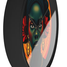 Load image into Gallery viewer, Cultural Elegance Wall Clock - Bold Black Woman Design

