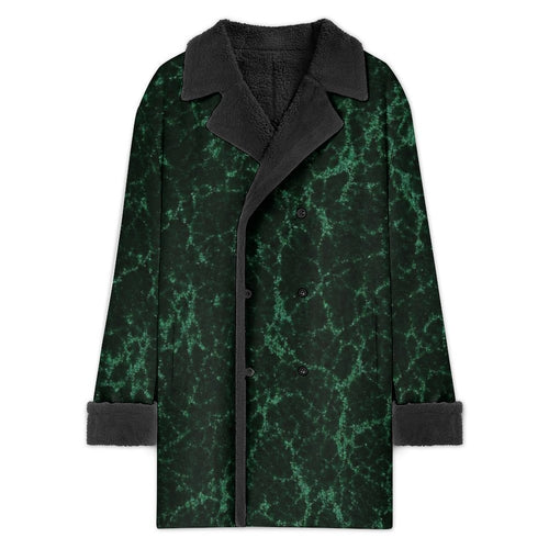 A Rich and Rich Men's Green Marble Double Breasted Coat