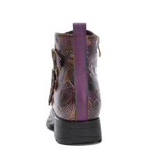 Load image into Gallery viewer, Genuine Leather Hand Painted Flat Boots
