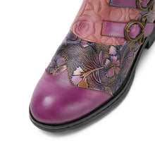 Load image into Gallery viewer, Genuine Leather Hand Painted Flat Boots
