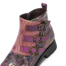 Load image into Gallery viewer, Genuine Leather Hand Painted Flat Boots
