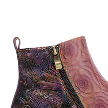 Load image into Gallery viewer, Genuine Leather Hand Painted Flat Boots
