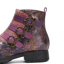 Load image into Gallery viewer, Genuine Leather Hand Painted Flat Boots
