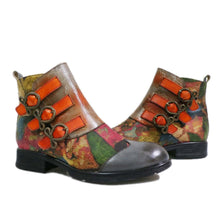 Load image into Gallery viewer, Genuine Leather Hand Painted Flat Boots
