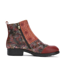 Load image into Gallery viewer, Genuine Leather Hand Painted Flat Boots
