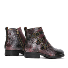 Load image into Gallery viewer, Genuine Leather Hand Painted Flat Boots
