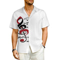 Men's short sleeve lapel collar shirt in light fabric with button front
