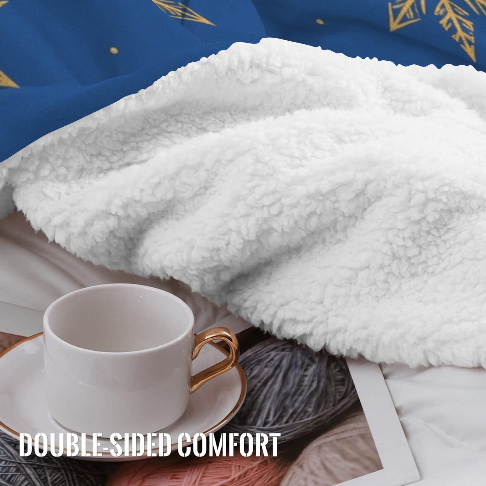 Rich and Rich Nordic Snowflake Sherpa Fleece Blanket 90 x 108 - Rich and Rich Homeopportunities