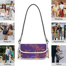 Load image into Gallery viewer, Rich &amp; Rich Purple Passion Botanical Flap Shoulder Handbag - Rich and Rich Homeopportunities
