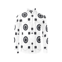 Load image into Gallery viewer, R&amp;RH Geometric Men&#39;s White Dress Shirt Men&#39;s All Over Print Dress Shirt (Without Pocket) (Model T61)
