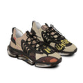Huh?! Men's black mesh sneaker with white sole and breathable design