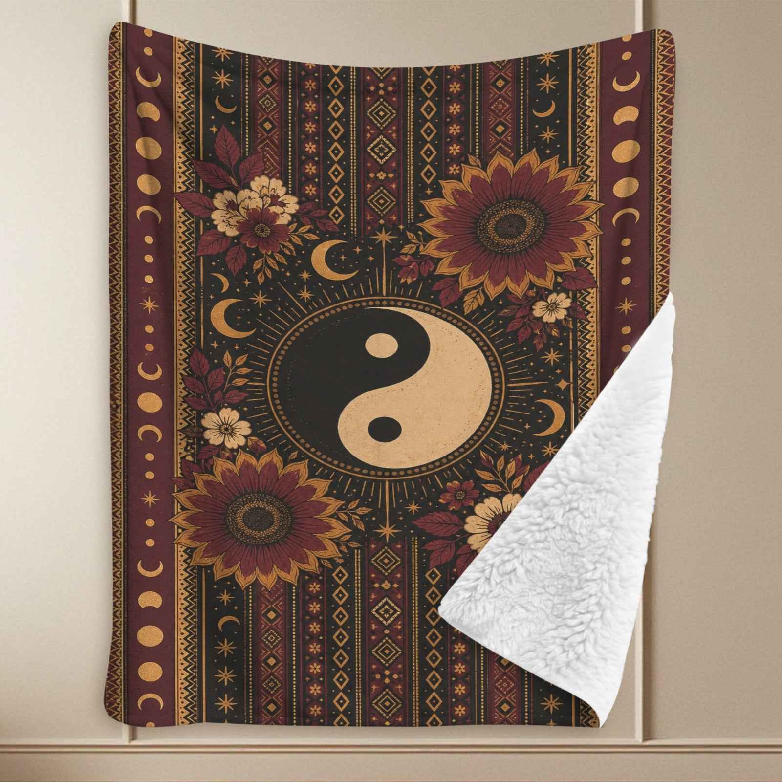 Rich and Rich Harmony Heritage Sherpa Fleece Blanket 90 x 108 - Rich and Rich Homeopportunities