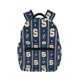 a Varsity Prep Boys Blue Signage Large Capacity Backpack