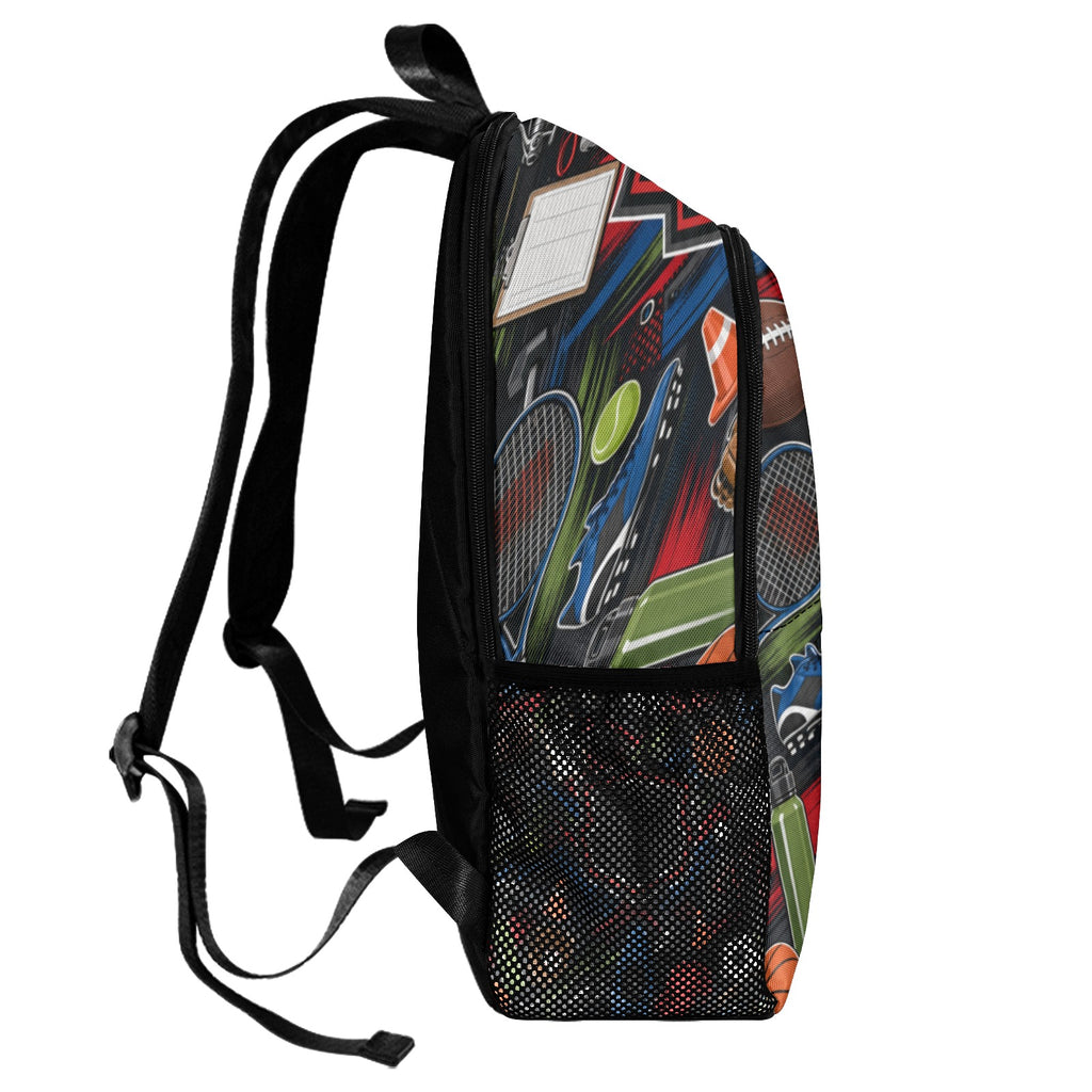 Unisex All Sports 1200D Nylon Fabric Backpack with Side Mesh Pockets | Durable School, Office & Travel Laptop Bag