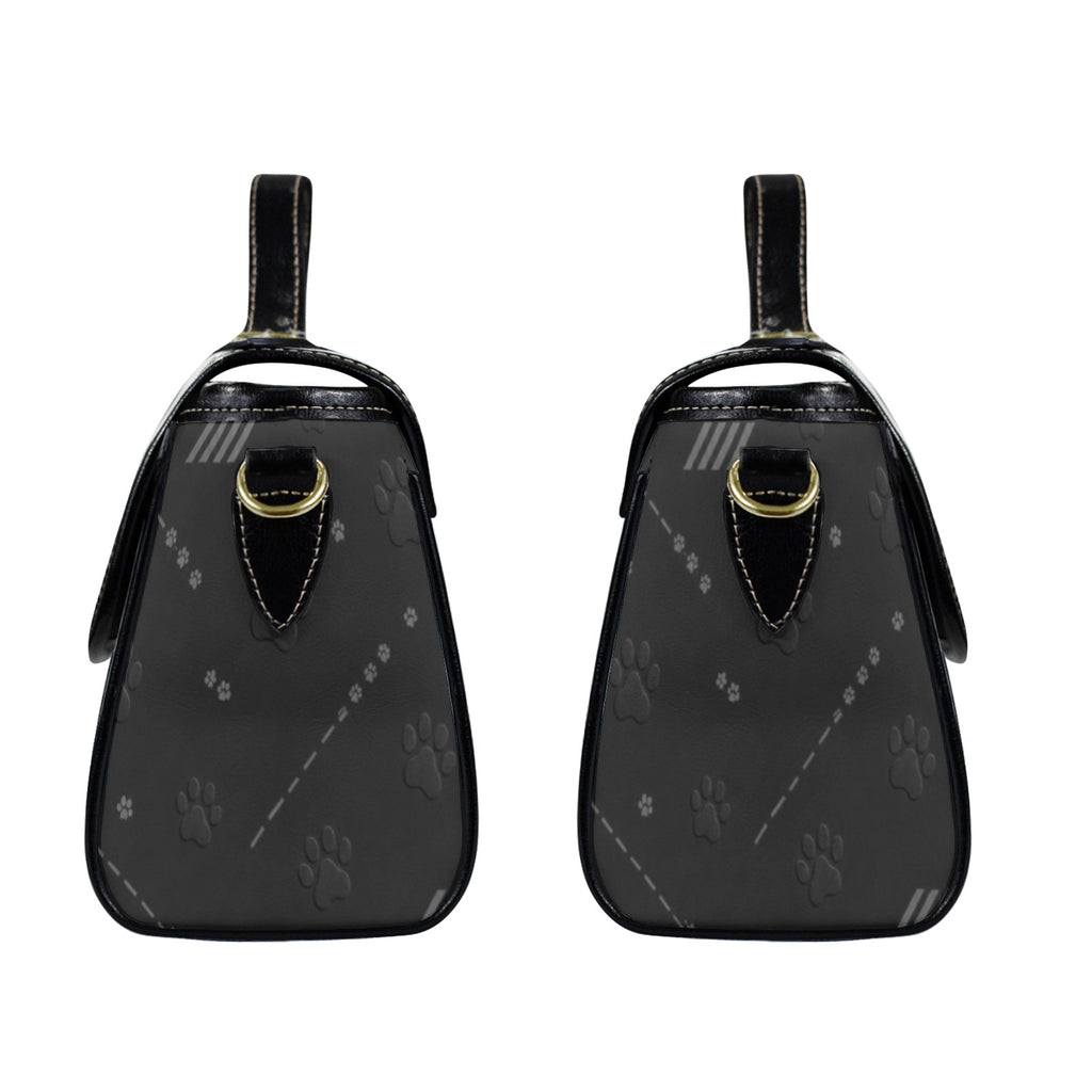 Rich and Rich Women's Leather Black Paw Satchel