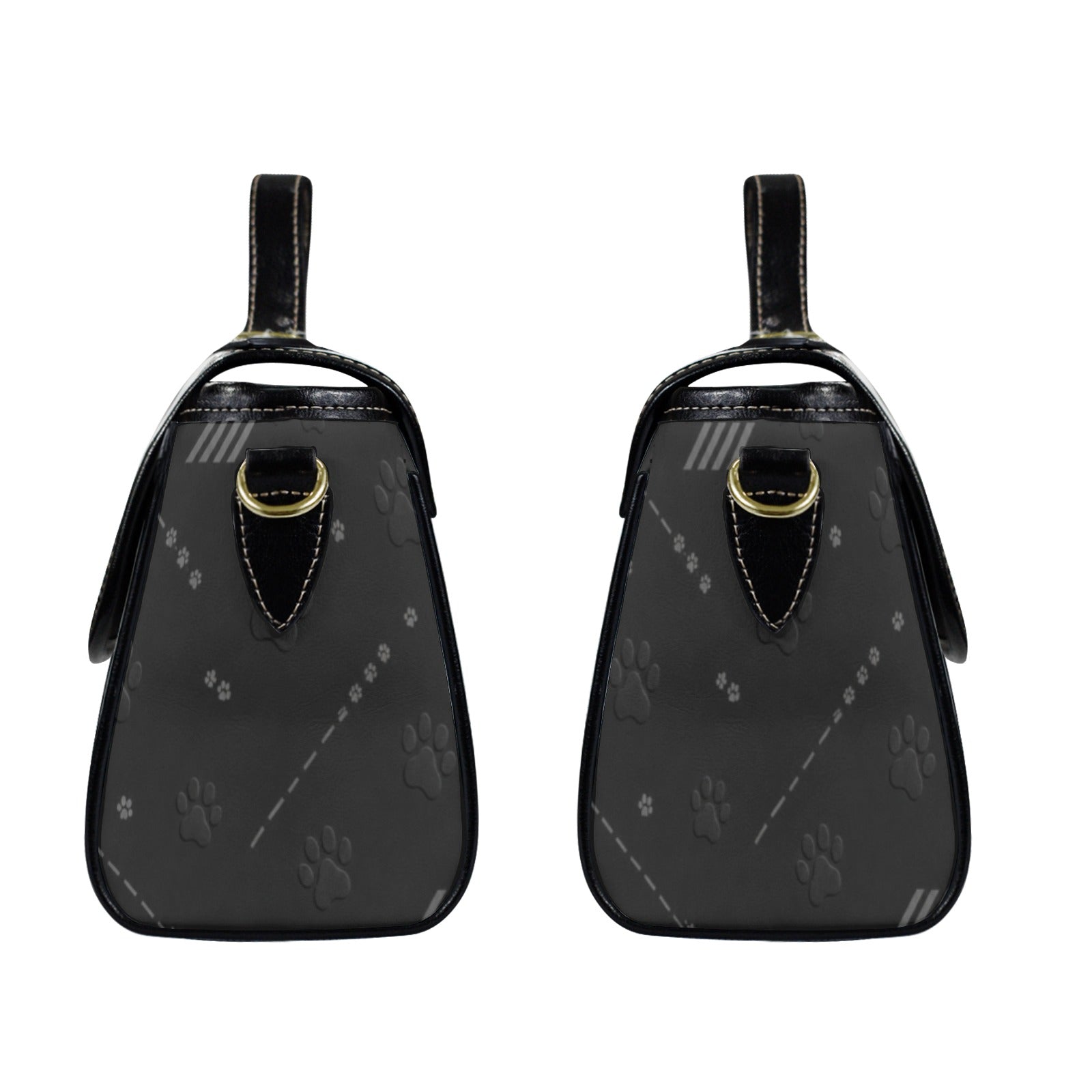 Rich and Rich Women's Leather Black Paw Satchel