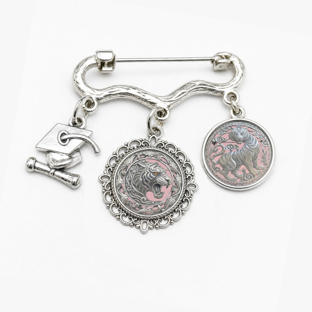 Rich and Rich Women's Majestic Tiger Charm Brooch