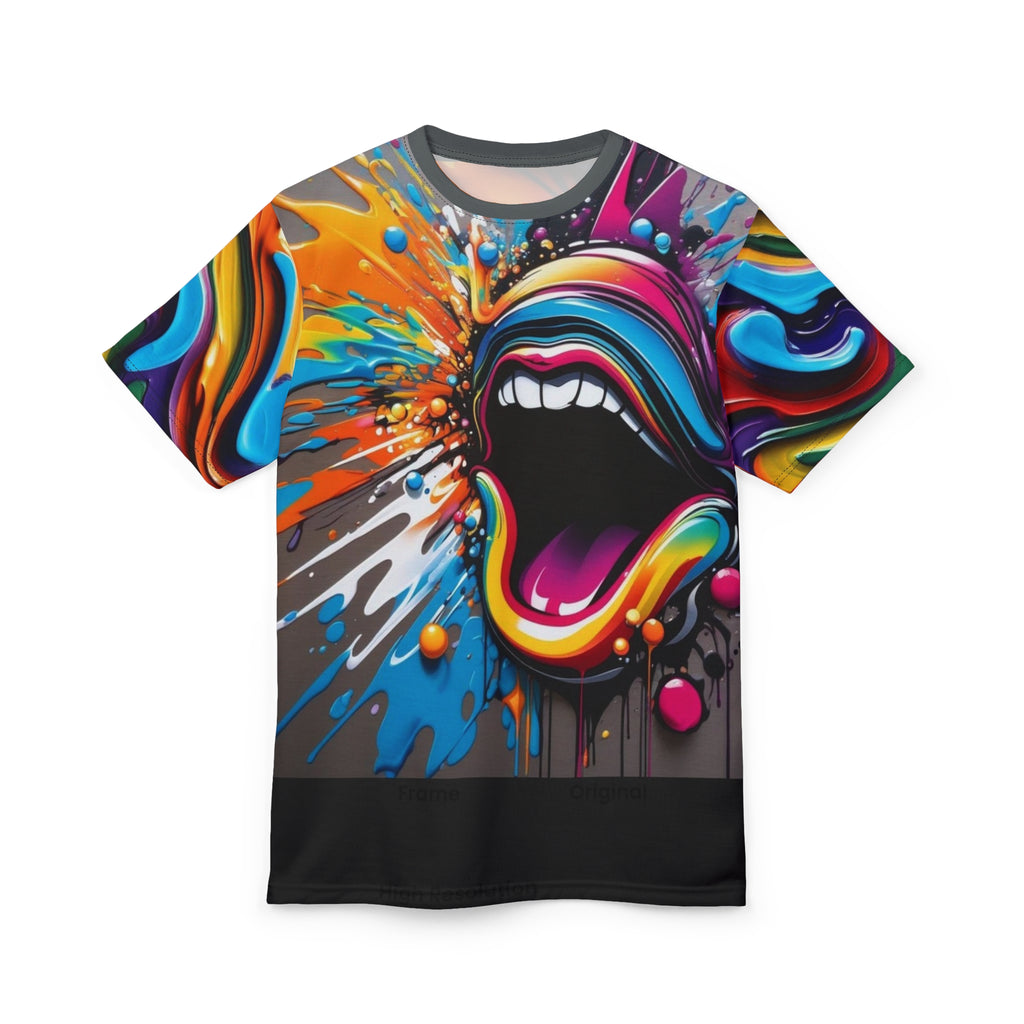 R_RH Men's Graffiti T-Shirt with colorful all-over print on lightweight breathable fabric
