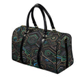 Rich and Rich Green Fractal Evolution PU Leather Travel Bag | Gym, Weekend & Carry-On Duffel Bag