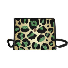 Load image into Gallery viewer, R&amp;RH Emerald Safari Waterproof Canvas Bag Waterproof Canvas Bag-Black (All Over Print) (Model 1641)
