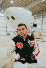 Load image into Gallery viewer, Manifest Varsity Jacket (Black)
