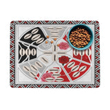Rectangular Tribal pet feeding mat with absorbent top and non-slip rubber backing, 40 by 30 cm — alternate view