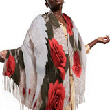 Soft imitation cashmere tassel scarf with finished hem and tassel fringe, one size — additional view 7