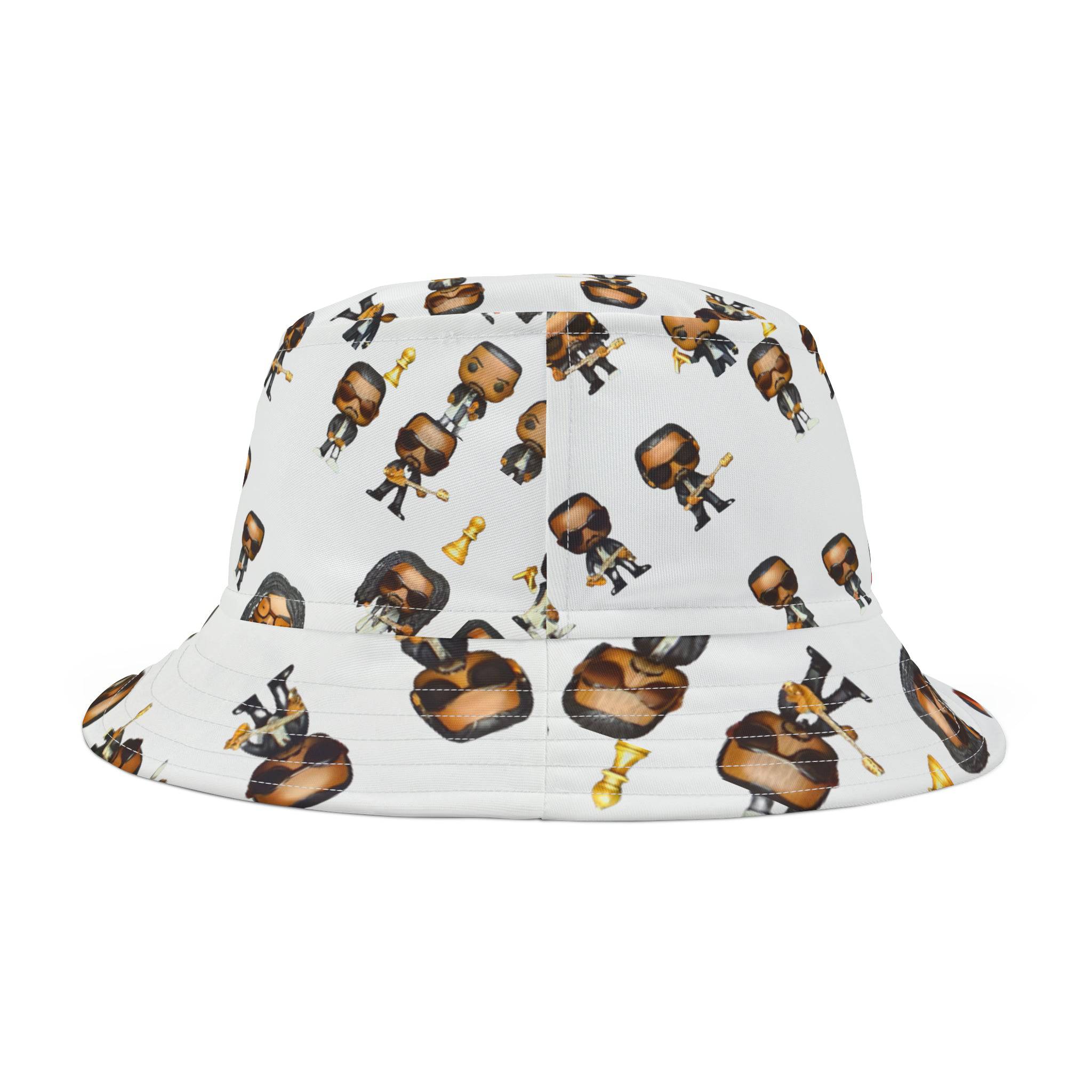 R_RH White Caricature Toons Bucket Hat - Rich and Rich Homeopportunities 