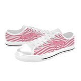 Critter Kicks Zebra Zest Girls Pink and White Canvas Sneakers