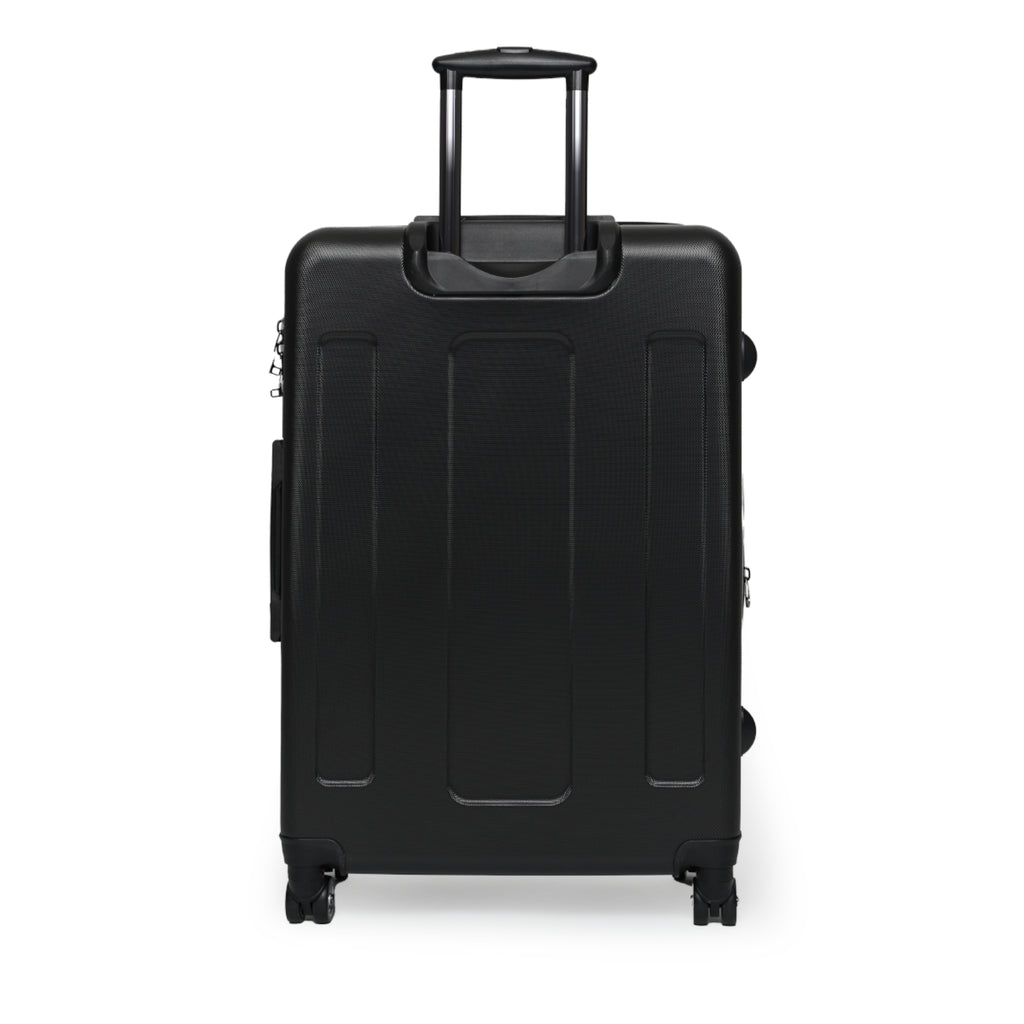 R&RH Elegant Samurai Style Grey Women's Suitcase with floral design