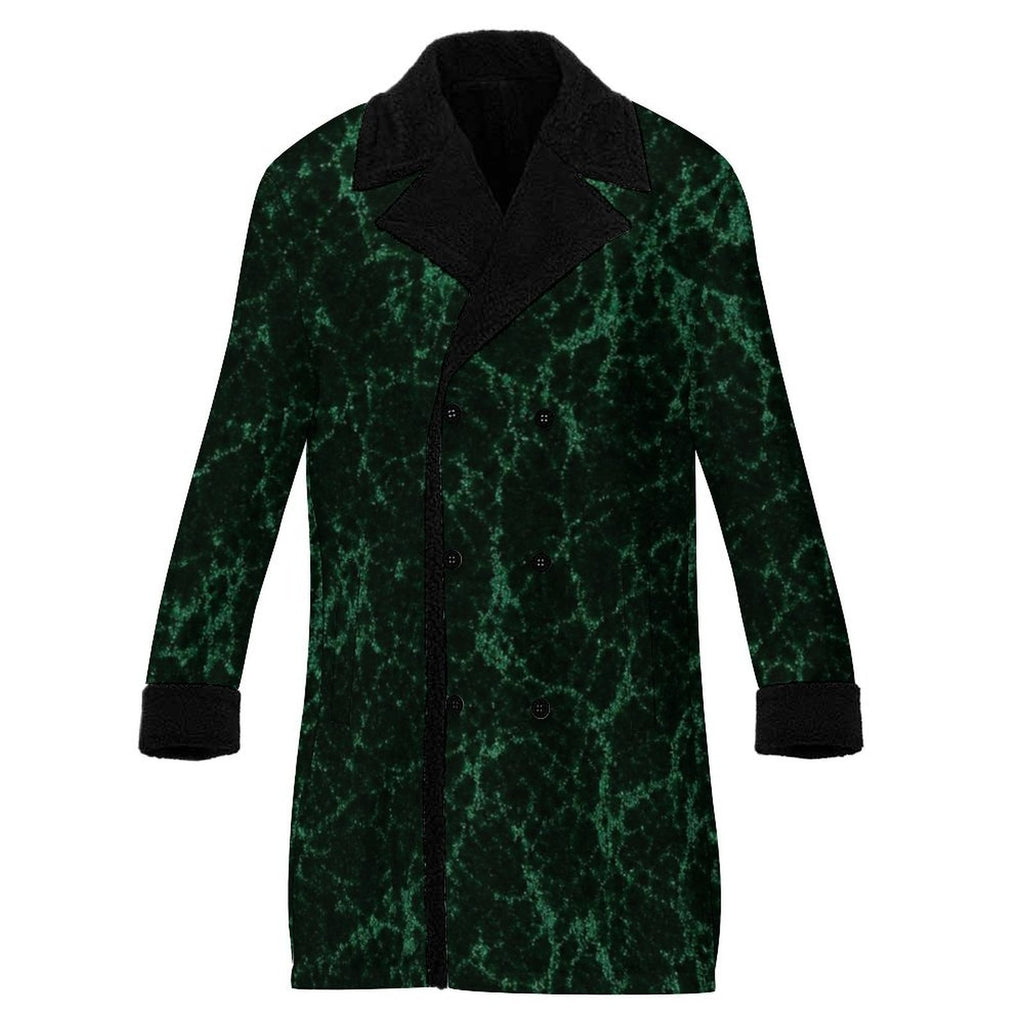 A Rich and Rich Men's Green Marble Double Breasted Coat
