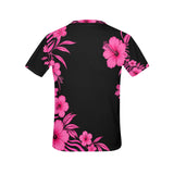 Hot Pink Hibiscus with Zebra Accents Women's T-Shirt and Hot Pink Zebra Hibiscus Print Women's Drawstring Lounge Pants