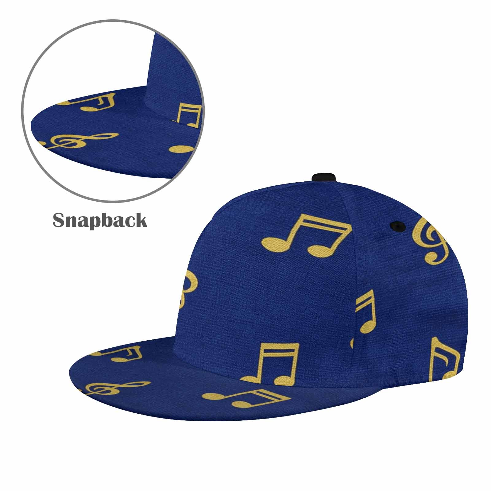Rich and Rich Royal Blue Musical Notes Unisex Snapback Hat