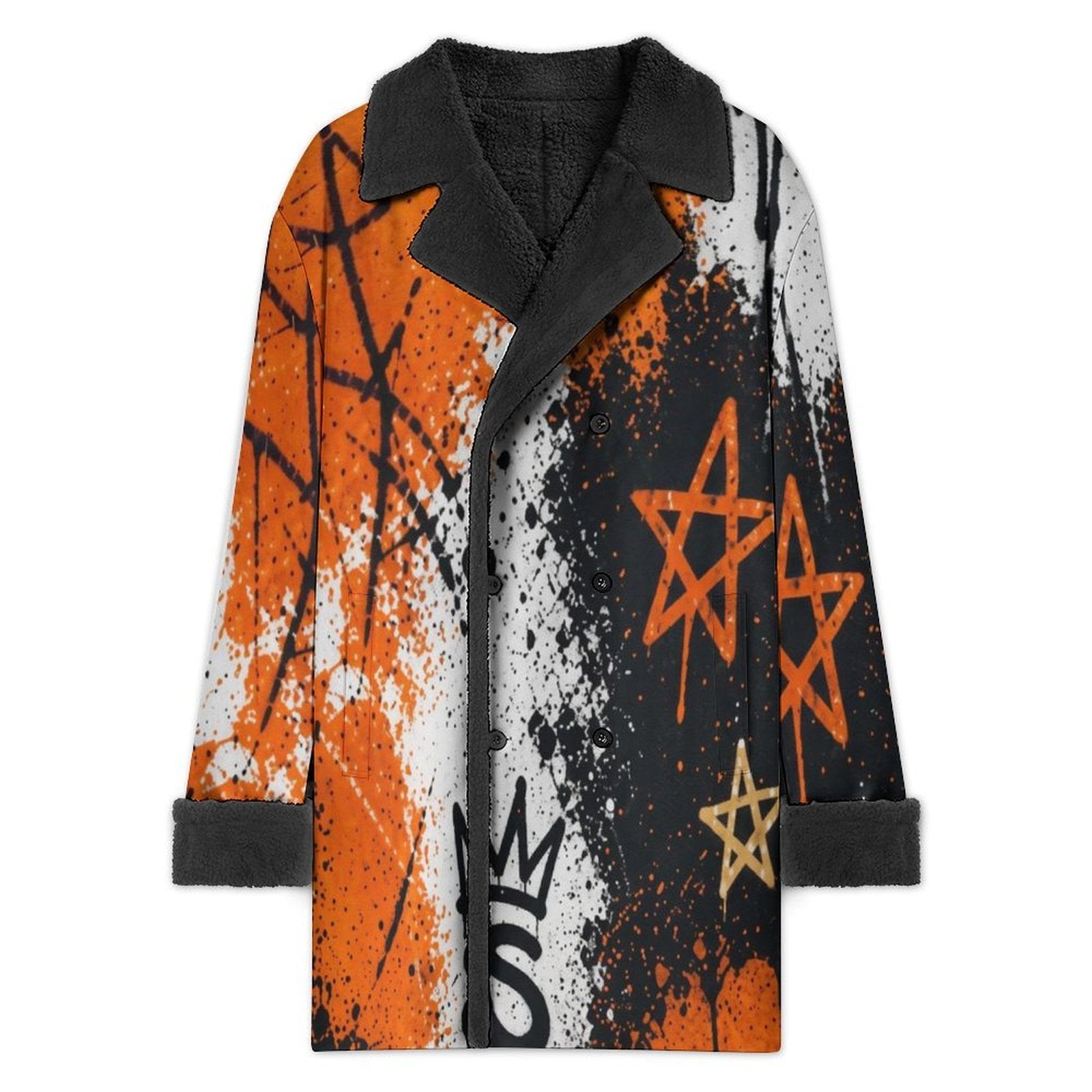 A Rich and Rich Orange Streetwear Hyperbeast Men's Double Breasted Coat