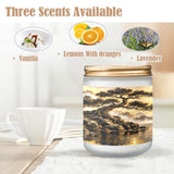 Rich and Rich Black Pine Beneath a Golden Sun Glass Candle