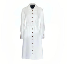 Load image into Gallery viewer, Monique White Coat – Women’s Elegant Long Coat
