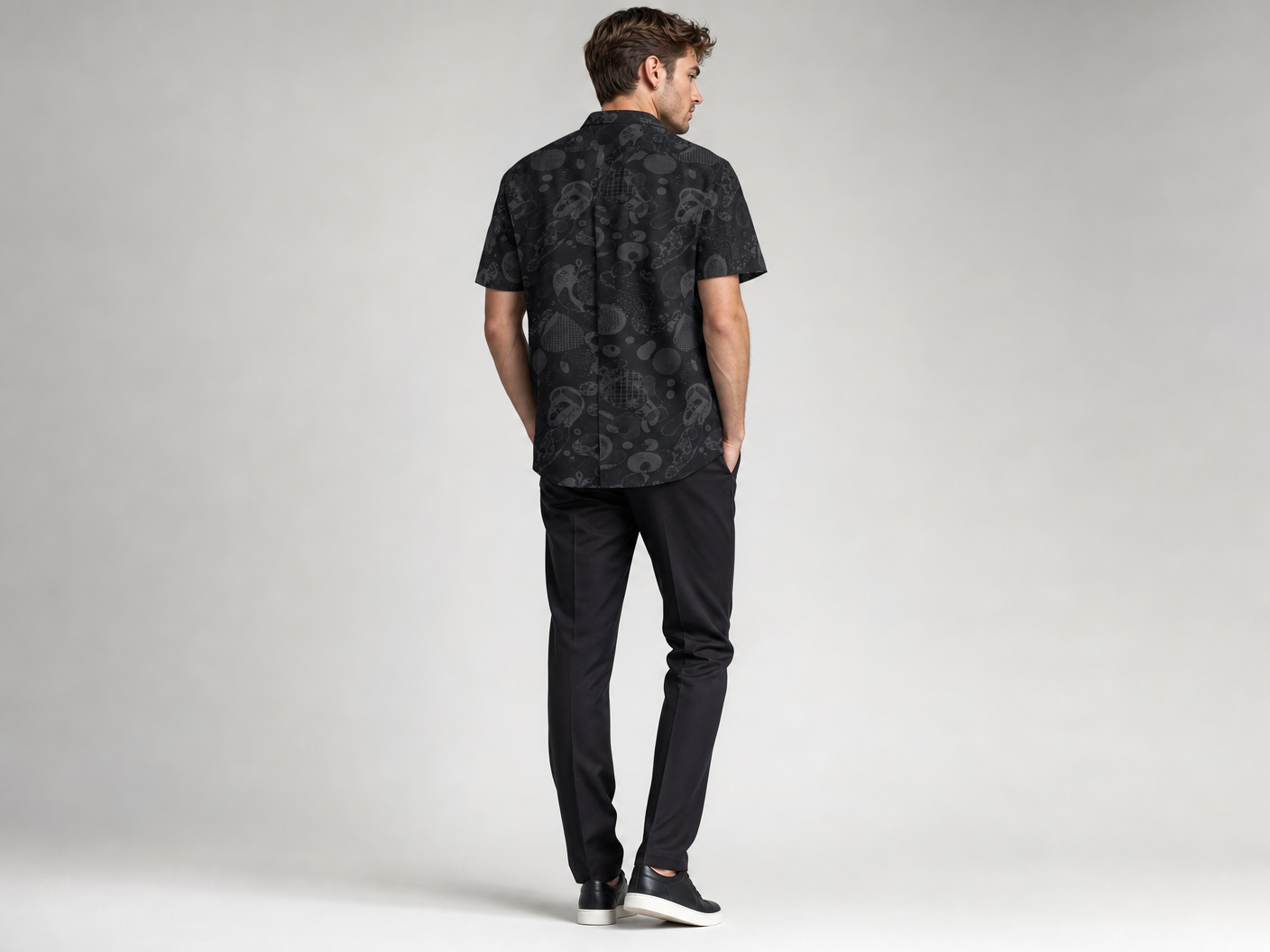Rich and Rich Men's Black Fusion Designer Shirt