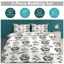 Load image into Gallery viewer, Rich and Rich The Hustle Is Real White 3-Piece Bedding Set (1 Duvet Cover + 2 Pillow Shams)

