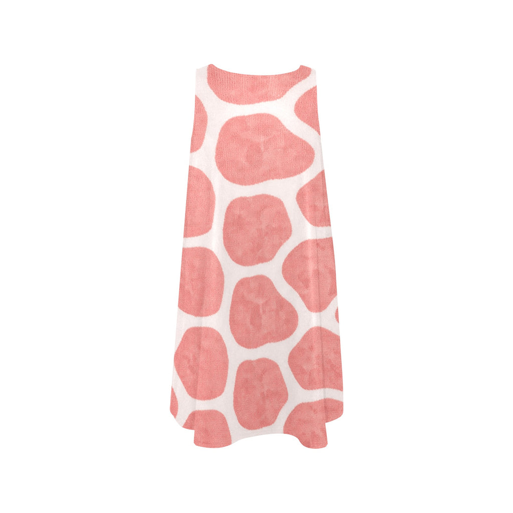 Rich and Rich Women's Coral Giraffe Sleeveless A-Line Pocket Dress