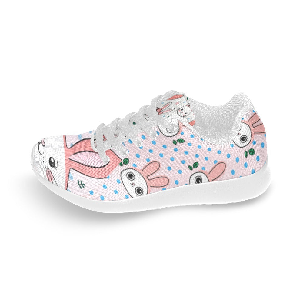 Rich and Rich Girls Pink Bunny Running Shoes | Lightweight Kids Athletic Sneakers