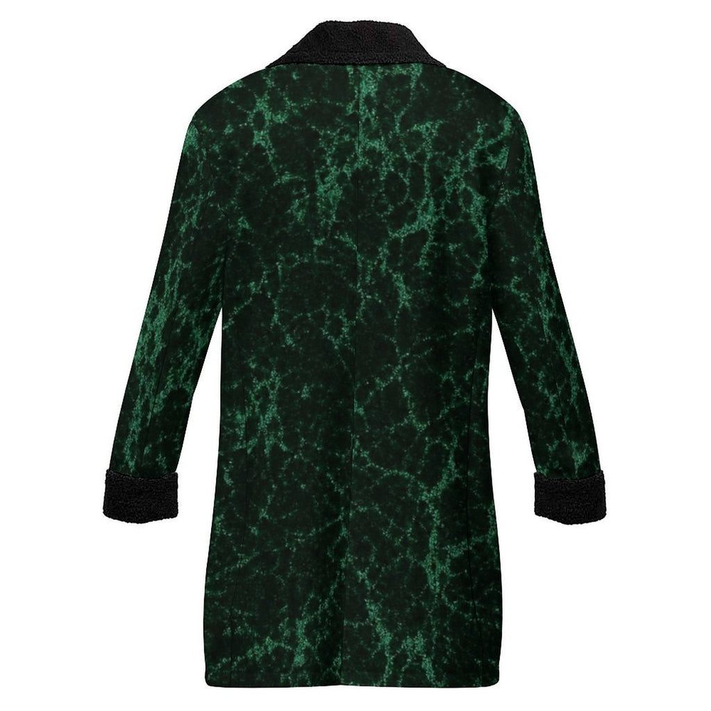 A Rich and Rich Men's Green Marble Double Breasted Coat