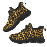 Antique Gold Leopard Wave Women's Twisted Sole Sneakers Women's Twisted Sole Sneakers