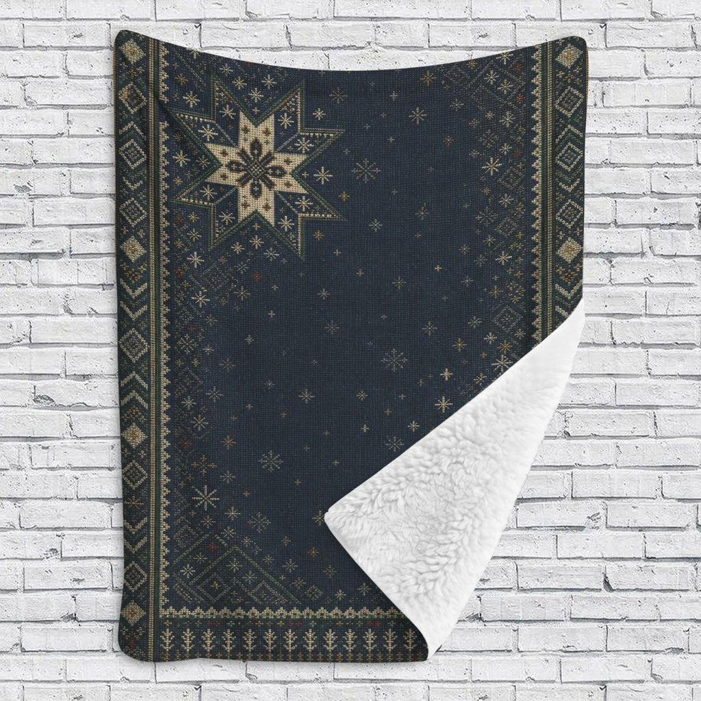 Rich and Rich Nordic Snowflake Sherpa Fleece Throw 60 x 80 - Rich and Rich Homeopportunities