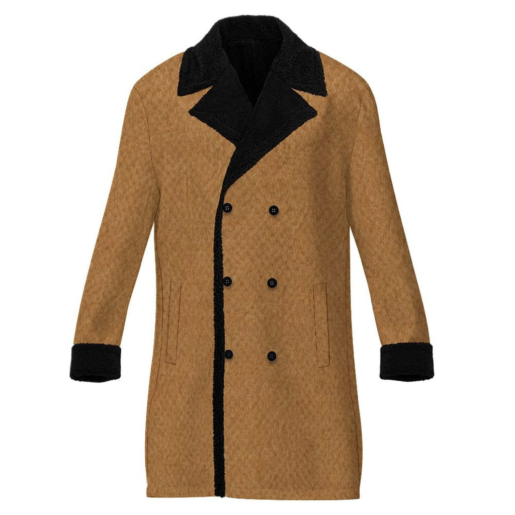 A Rich and Rich Men's Tan Double Breasted Coat