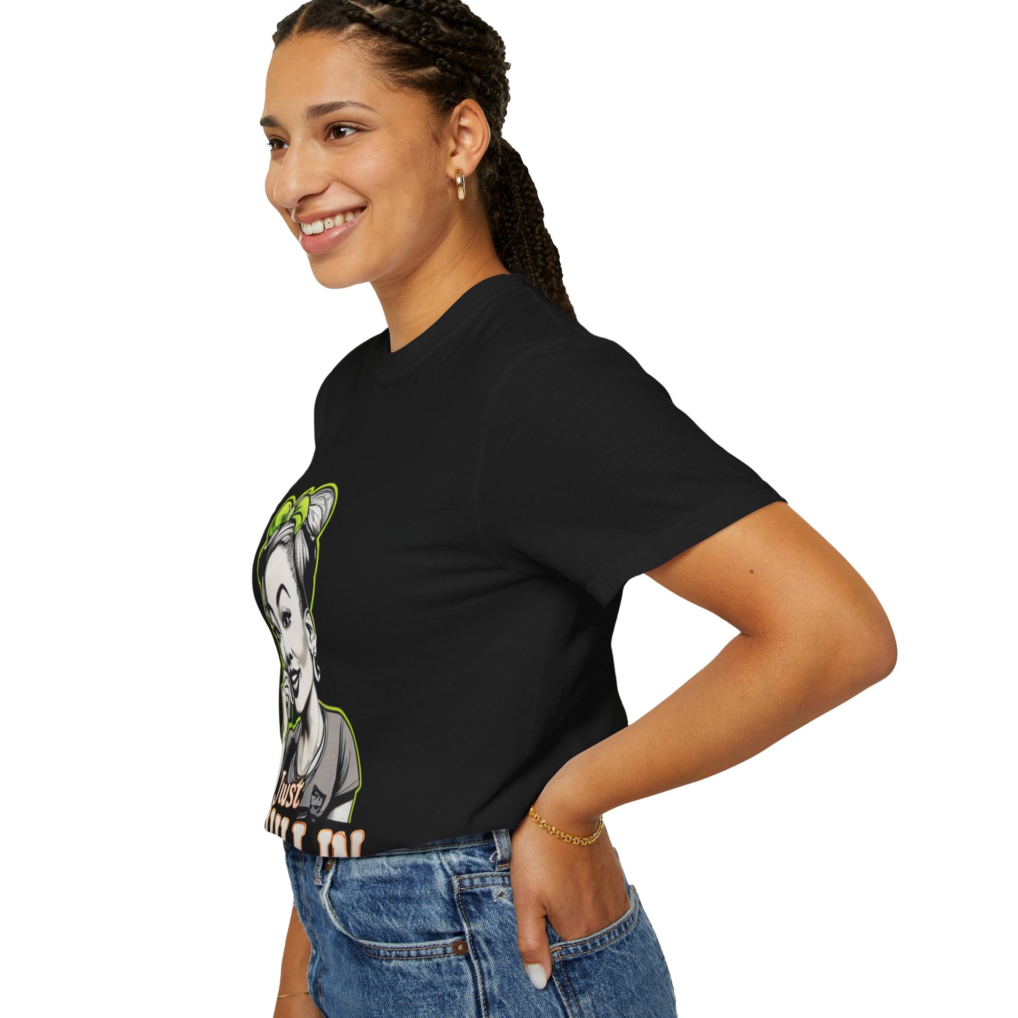 Unisex garment-dyed 'Just Chillin' graphic t-shirt in vintage-style colors — product detail