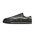 Rich and Rich Men's Black Piano/Saxophone Low-Top Sneakers